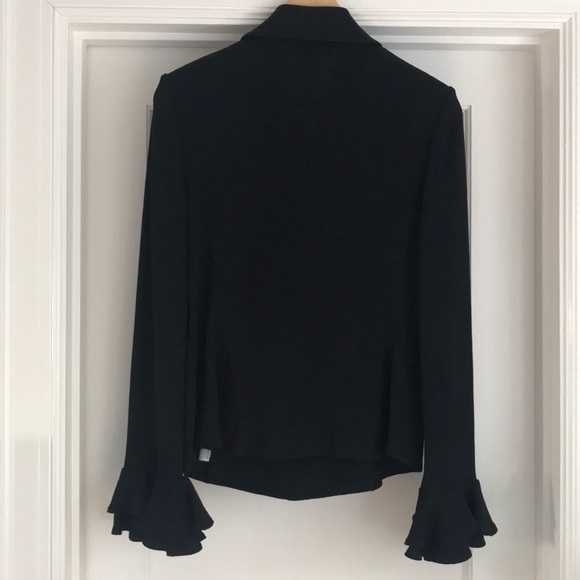 NWT St John Collection Santana knit ruffle jacket - Picture 6 of 8